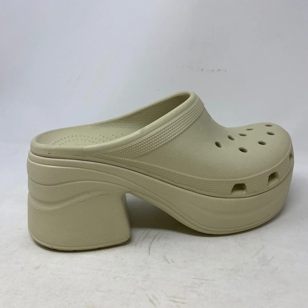 Crocs Siren Clog Bone Platform High Block Heel‎ Mens 10 Womens 12 208547